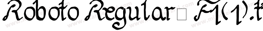 Roboto Regular_ F1(1).ttf字体转换